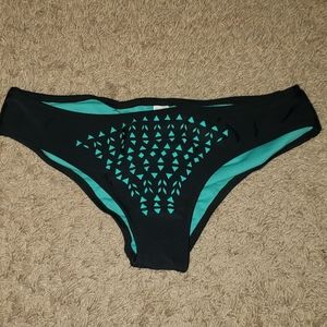 Aeropostale Black and Teal Swimsuit Bottoms
